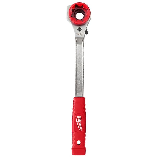 Milwaukee Linemans High Leverage Ratcheting Wrench with Smooth Face & Linemans 2-in-1 Insulated Ratcheting Box Wrench (2-Piece)