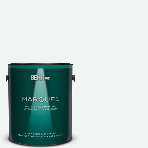 BEHR MARQUEE 1 gal. #BL-W09 Bakery Box Semi-Gloss Enamel Interior Paint & Primer