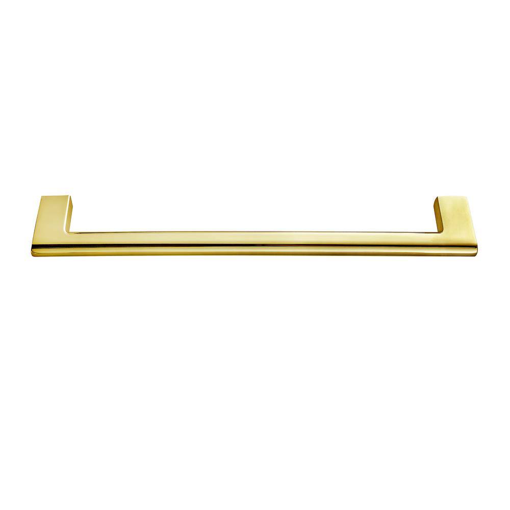 Vail 8" Polished Gold Rectangular Bar Pull
