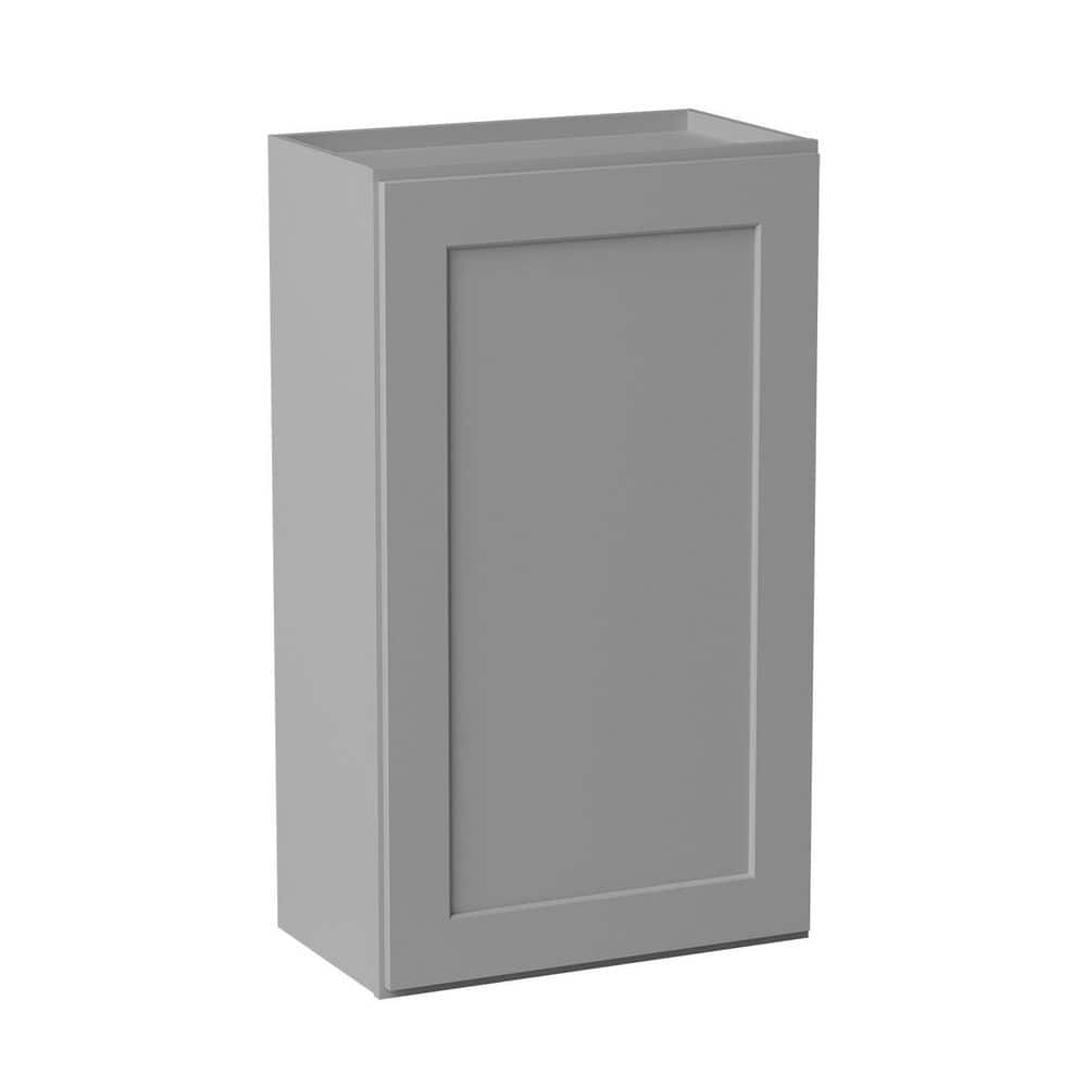 21 in. W x 12 in. D x 36 in. H Ready to Assemble Solid Wood Shaker Wall Kitchen Cabinet in Light Grey price history on PriceWatchPro