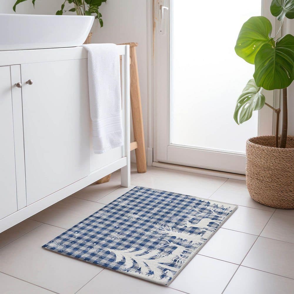 Chantille Machine Washable Indoor/Outdoor Abstract ACN1824 Blue 2 ft. x 3 ft. Accent Rug price history on PriceWatchPro