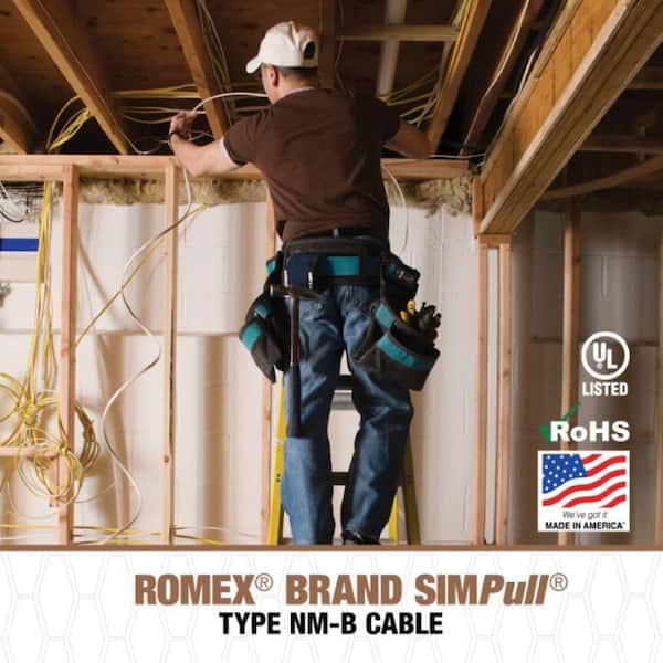 1,000 ft. 14/2 Solid Romex SIMpull CU NM-B W/G Wire
