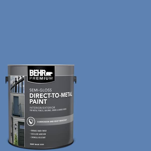 1 gal. #PPU15-06 Neon Blue Semi-Gloss Direct to Metal Interior/Exterior Paint