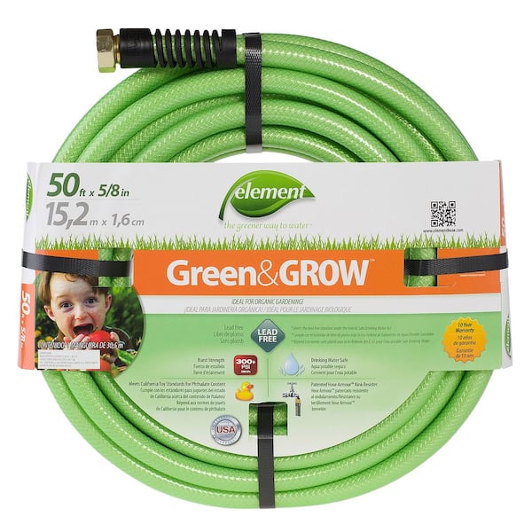 Element Element Green&GROW 5/8 in. x 50 ft. Medium-Duty Hose CELGG58050 -  The Home Depot