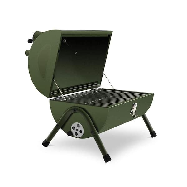 Zachte voeten films grond Dyiom Portable Charcoal Grill Mini BBQ Grill Green with Outdoor Cooking,  Camping and Picnic B08MZK2CWV - The Home Depot