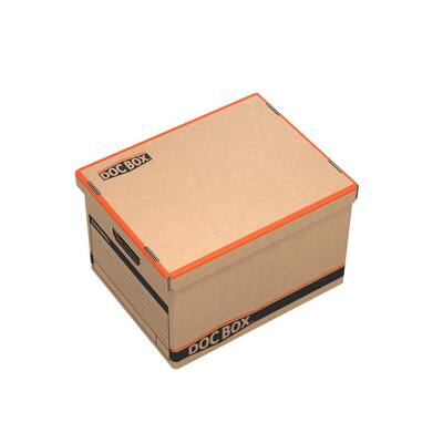 Heavy-Duty Document Box with Handles 10-each (15 in. L x 10 in. W x 12 in. D)