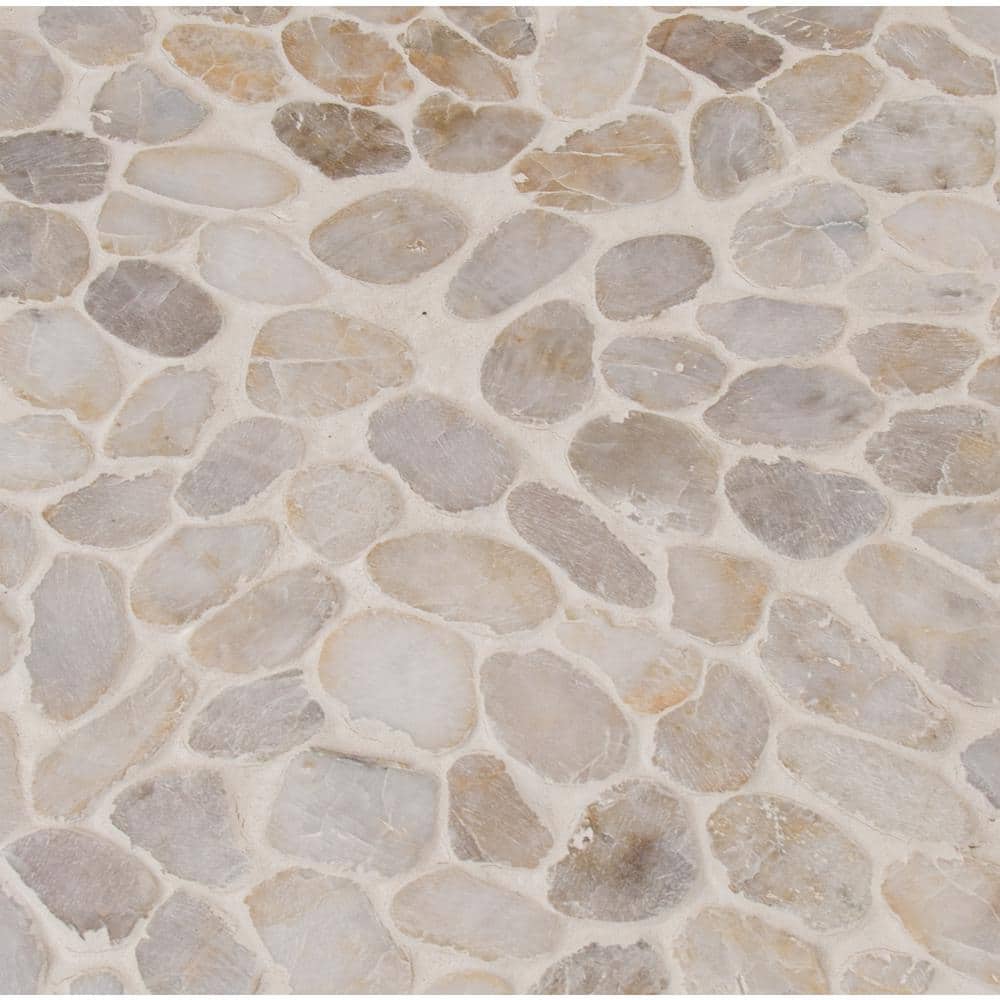 12" x 12" Dorado Natural Stone Pebble Mosaic Tile