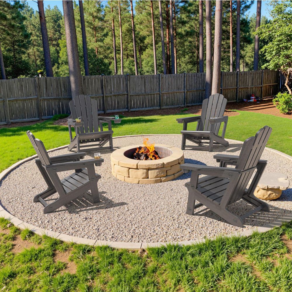PURPLE LEAF Adirondack Chair 4-set HDPE All-Weather Outdoor