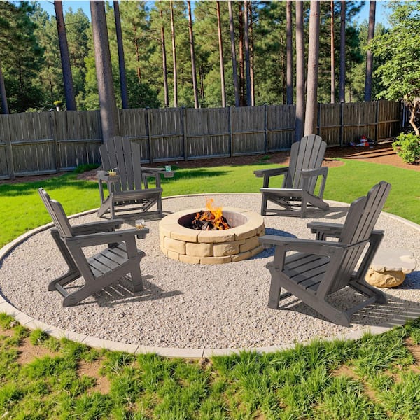 PURPLE LEAF Adirondack Chair 4-set HDPE All-Weather Outdoor