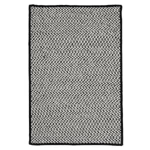 Sadie Black  Doormat 2 ft. x 4 ft. Indoor/Outdoor Patio Braided Area Rug