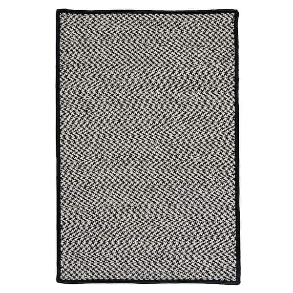 Home Decorators Collection Sadie Black  Doormat 3 ft. x 5 ft. Indoor/Outdoor Patio Braided Area Rug
