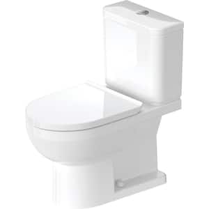 No.1 2-piece 0.92 GPF Dual Flush Elongated Toilet in White Seat Not Included