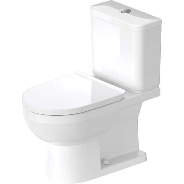 Duravit No.1 2-piece 0.92 GPF Dual Flush Elongated Toilet in White Seat Not Included