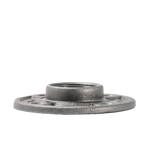 Ward 4-Pack Black Malleable Iron Floor Flange Fittings 1/2" NPT Pipe Fittings CIFF-40