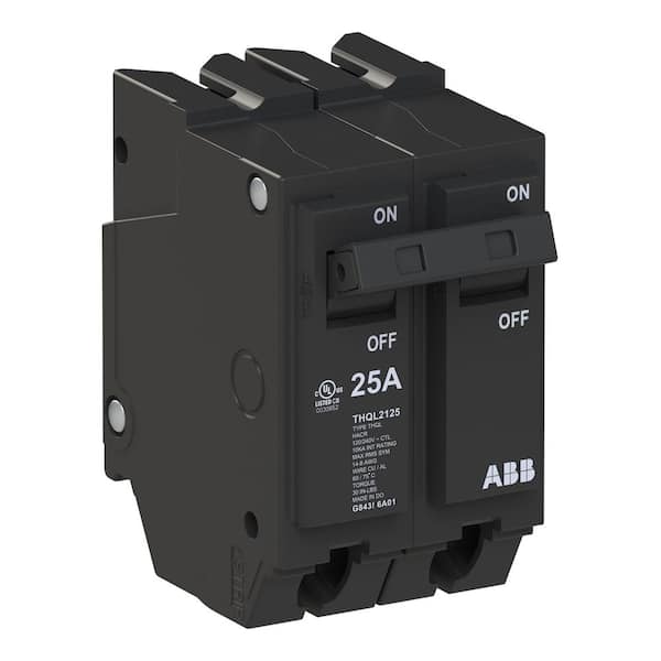 ABB 25 Amp 1 in. Double-Pole Circuit Breaker (THQL2125A) THQL2125A