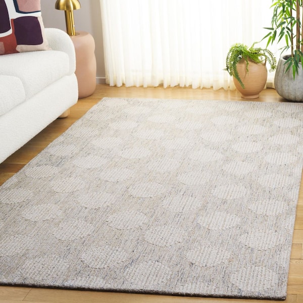 Metro 4 ft. x 6 ft. Gold/Ivory Polka Dot Area Rug