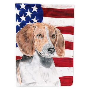 0.91 ft. x 1.29 ft. Polyester English Foxhound USA American 2-Sided 2-Ply Flag Garden Flag