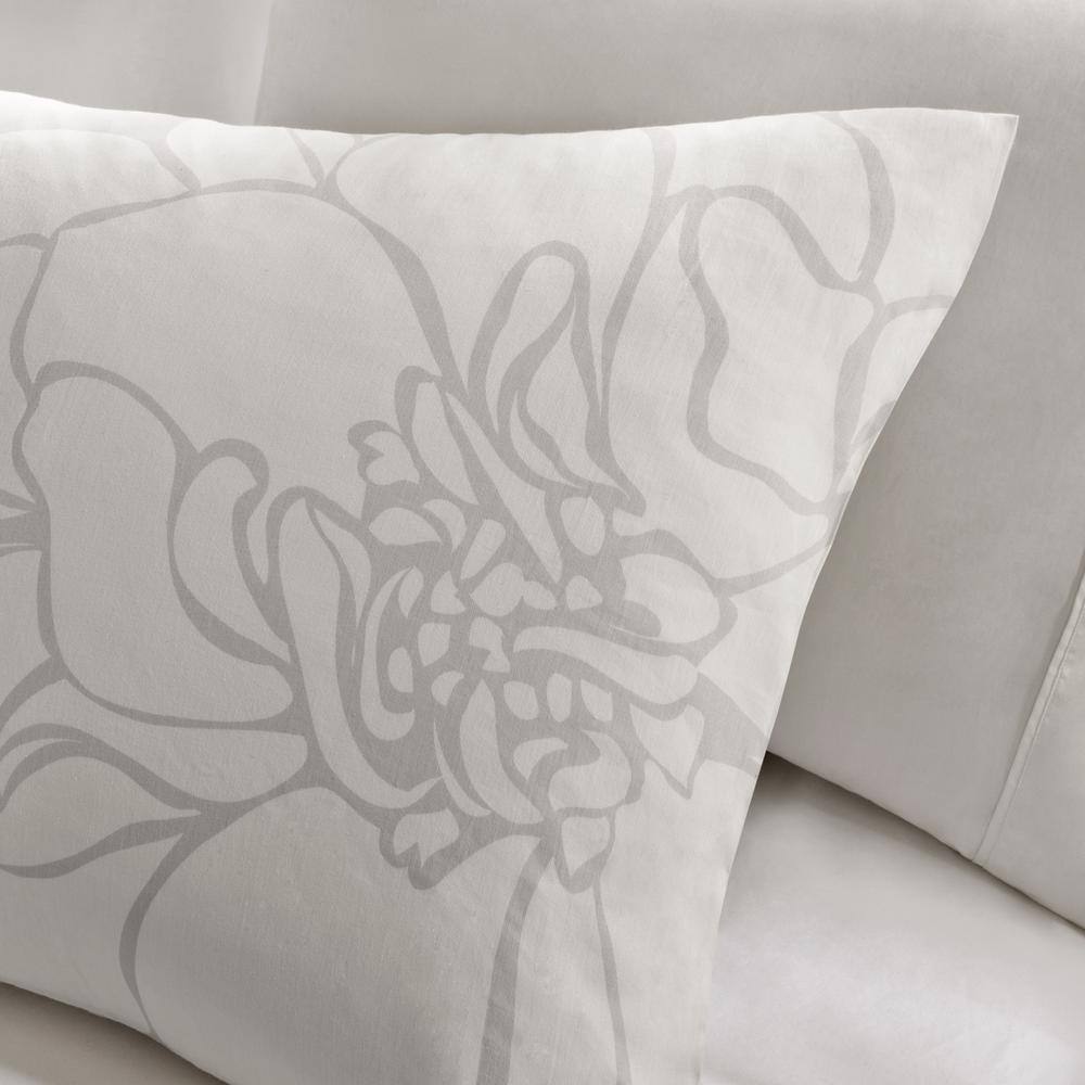 King Gray and Purple Reversible Cotton Comforter Set