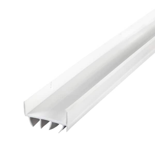 36 in. White Vinyl U-Shape Screw-on Under Door Seal