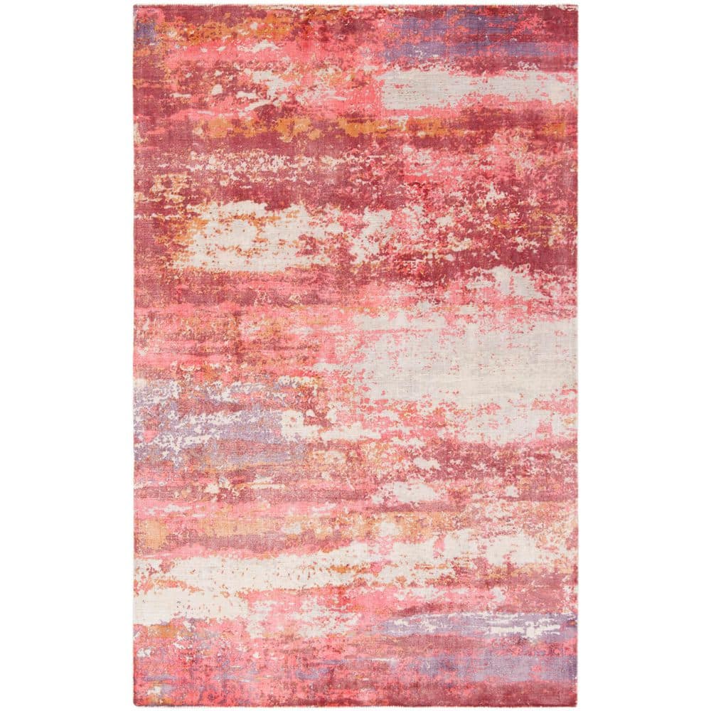 Mirage 8 ft. x 10 ft. Red/Ivory Distressed Striped Area Rug price history on PriceWatchPro