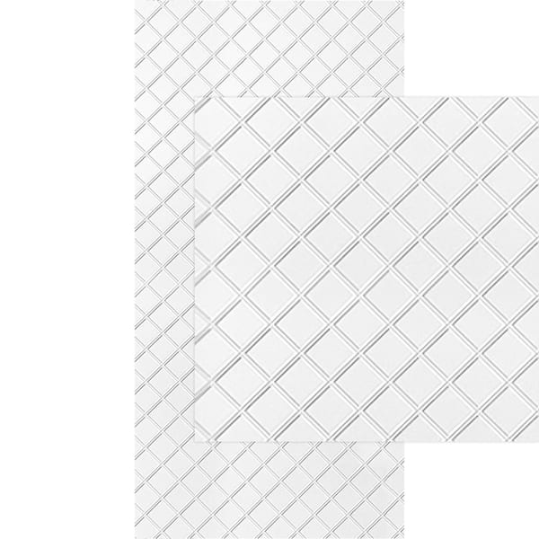 Argyle 4 ft. x 8 ft. Gloss White Paintable PVC Decorative Wall Panels (3-Pack)