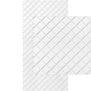 Argyle 4 ft. x 8 ft. Gloss White Paintable PVC Decorative Wall Panels (5-Pack)