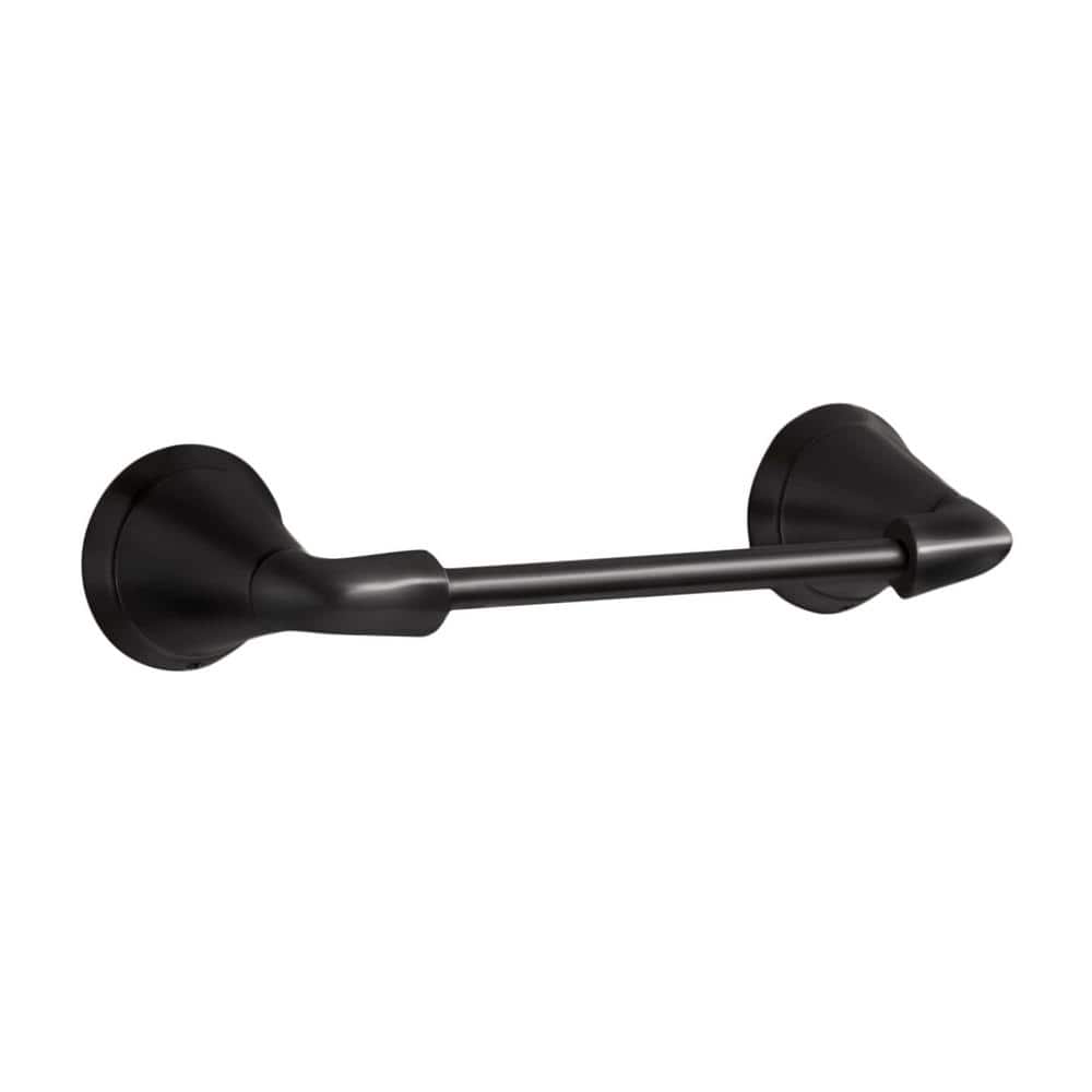 Matte Black Zinc Wall Mounted Pivoting Toilet Paper Holder