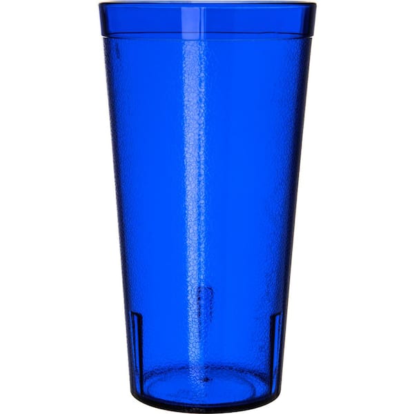20 OZ BLUE 12PK Restaurant Break Resistant Drinking Glass Cups PLASTIC TUMBLERS 