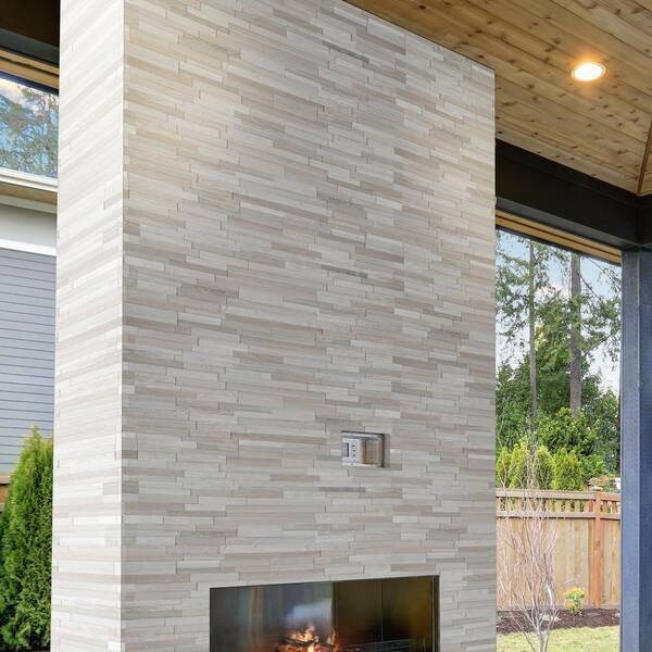 ●Fallett● Crack Leather Moon White Ivory FA2401BG03IV MSI White Oak 3D Ledger Panel 6 in. x 24 in. Splitface