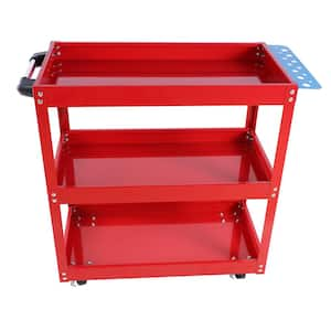 3 Tier Rolling Mechanic Tool Cart, Heavy Duty Steel Utility Cart with Lockable Wheels, 450 lbs. Capacity