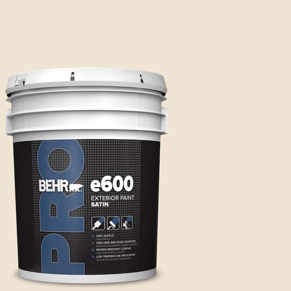 BEHR PRO 5 gal. #N290-1 Original White Satin Enamel Exterior Paint