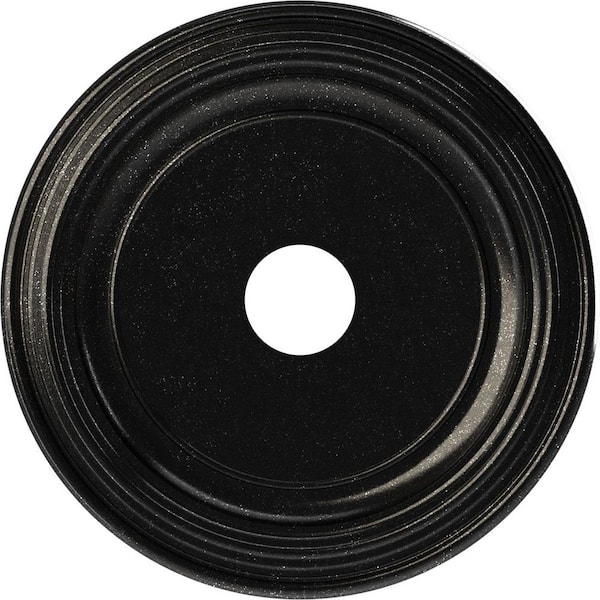 Ekena Millwork 19 in. O.D. x 3-1/2 in. I.D. x 1-1/2 in. P Traditional Thermoformed PVC Ceiling Medallion in Textured Metallic Galaxy