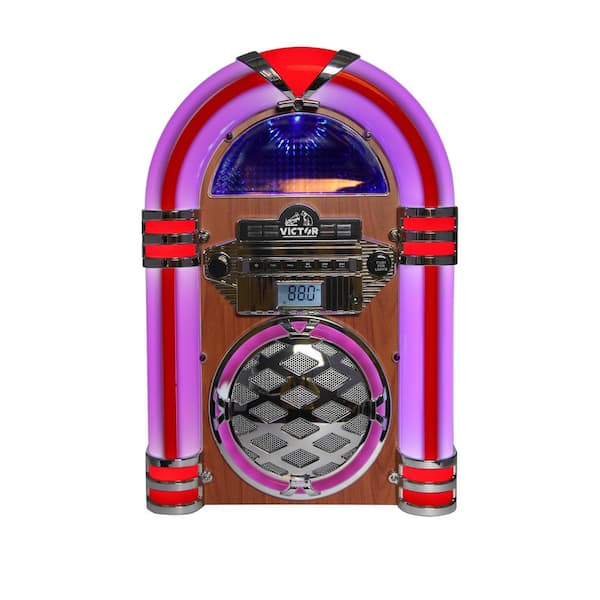 Victor Wilshire Bluetooth Jukebox with FM Radio, Built-In Speaker