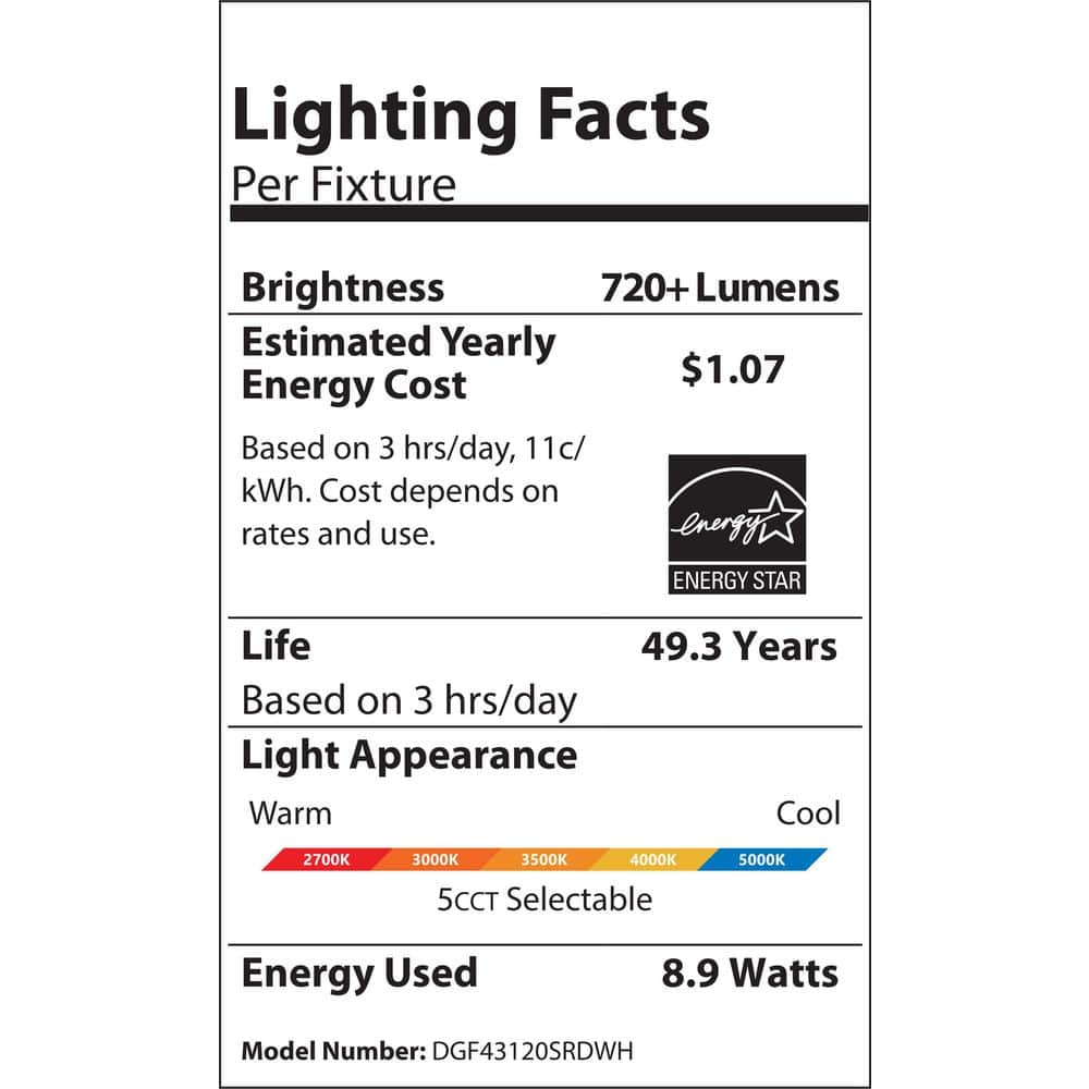 White Aluminum 4-Inch LED Canless Recessed Lighting Kit