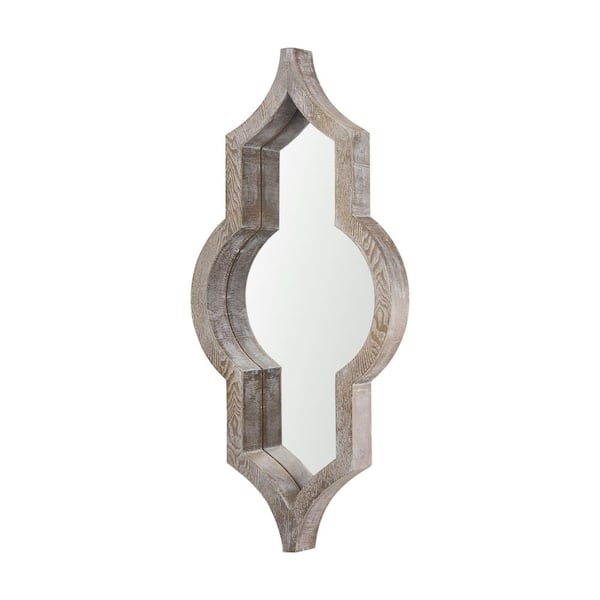 Mercana Tamanar 15.0 x 3.0 x 34.1 Light Brown Wood Frame Wall Mirror