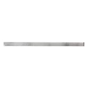 Cosmos 0.6 in. x 12 in. Gray Glass Glossy Pencil Liner Tile Trim (0.5 sq. ft./case) (10-pack)