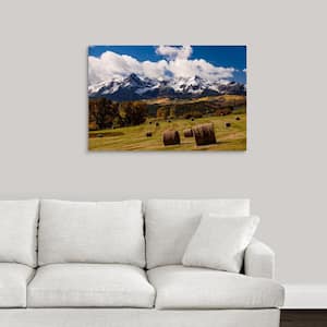 "Bales of Hay on Ralph Lauren's Double RL Ranch; Ridgway, Colorado" by Joseph Roybal Canvas Wall Art