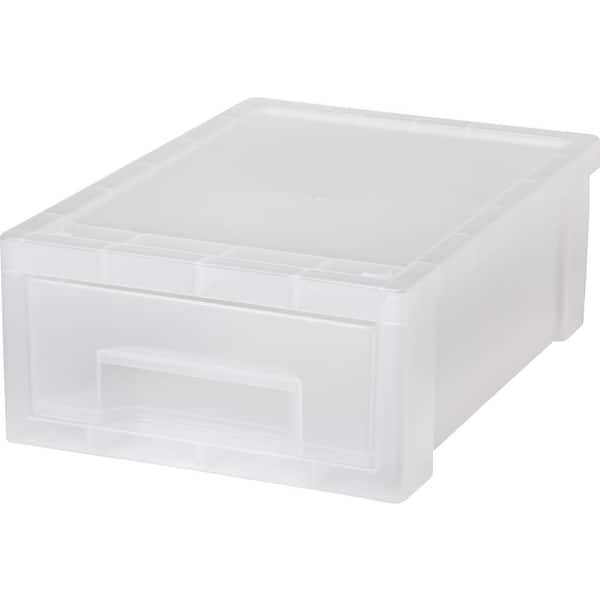 IRIS 6.89 in. x 3.63 in. Clear Desktop Small Stacking Drawer