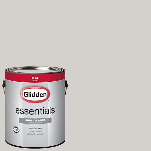 Glidden Essentials 1 gal. #HDGCN49 Silver Cloud Flat Interior Paint ...