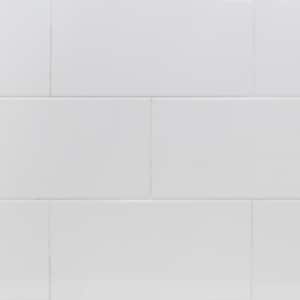 Essential White 8 in. x 16 in. Polished Ceramic Wall Tile (25 pieces / 21.52 sq. ft. / box)
