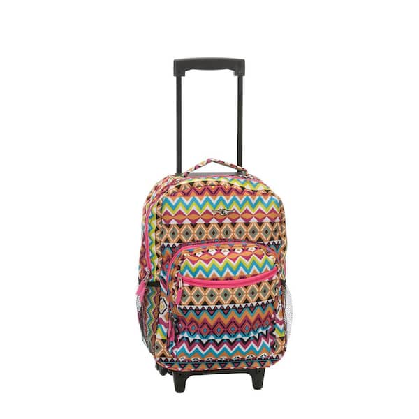 Shop Plush Detail Trolley Backpack with Zip Closure Online