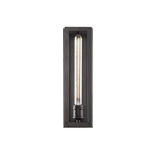Savoy House Clifton 4.25 in. W x 15.5 in. H 1-Light Classic Bronze Wall Sconce