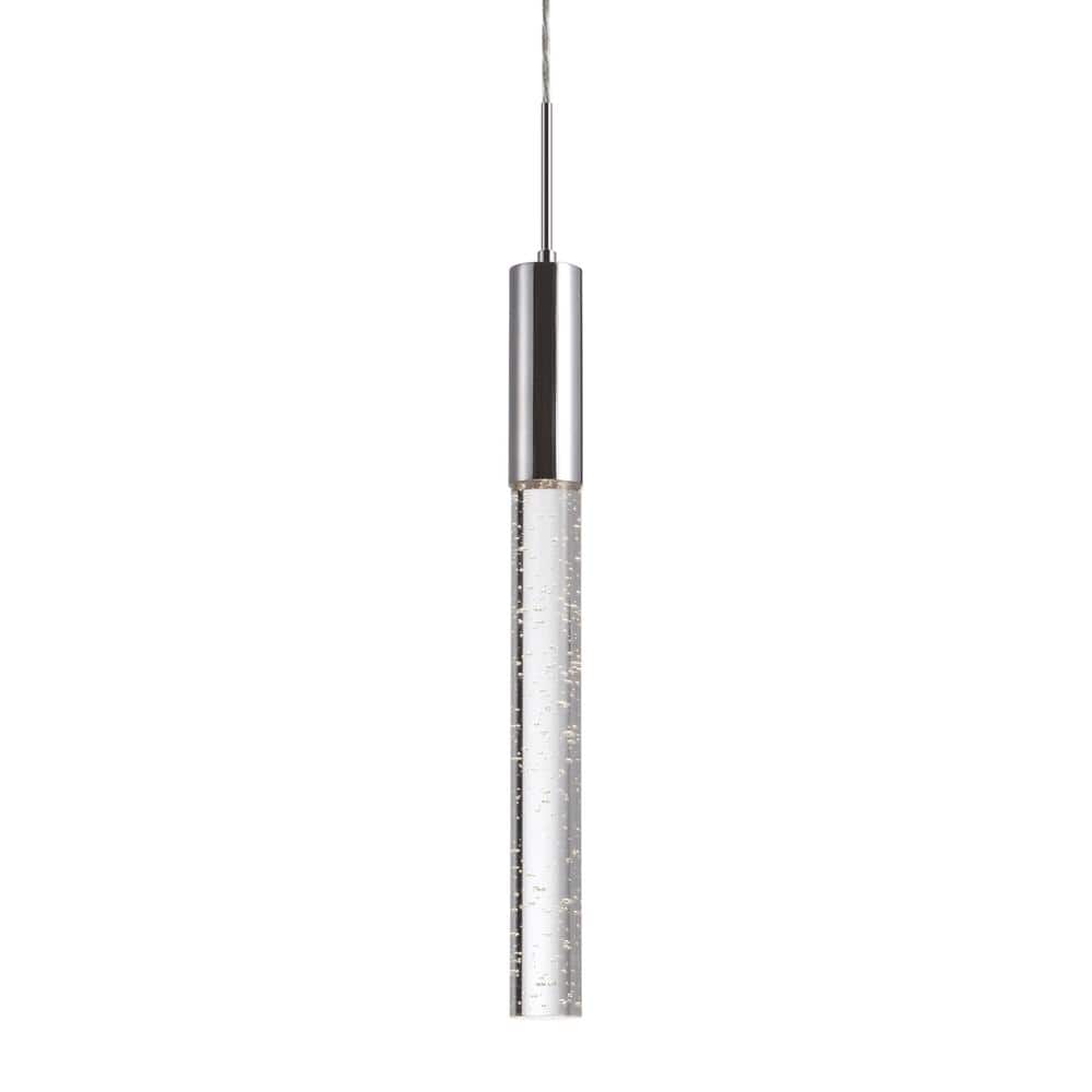 Pendula 21 in. 1 Light 6-Watt Chrome Integrated LED Pendant Light price history on PriceWatchPro