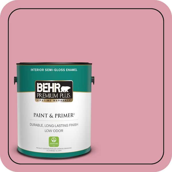 BEHR PREMIUM PLUS 1 gal. #110C-3 Glamour Semi-Gloss Enamel Low Odor Interior Paint & Primer