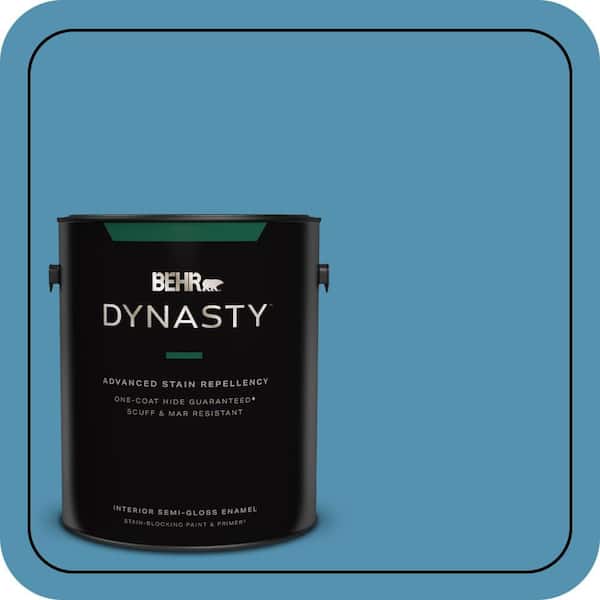 BEHR DYNASTY 1 gal. #M490-5 Jet Ski One-Coat Hide Semi-Gloss Enamel Interior Stain-Blocking Paint & Primer
