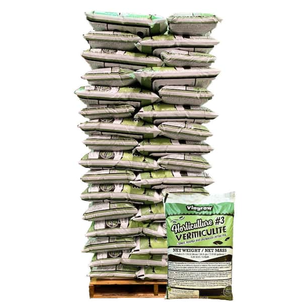 Viagrow 1 cu. ft. Horticultural Vermiculite 7.5 Gal./28.25 l (80-Pack, Pallet)