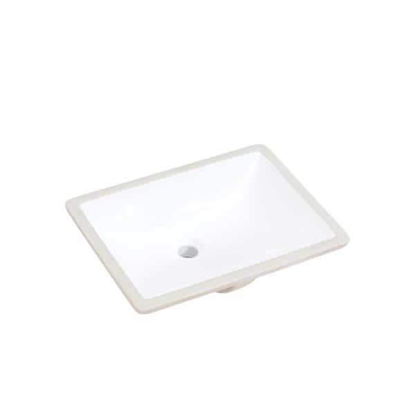 Altair 20.3 in. Undermount Bathroom Sink in White