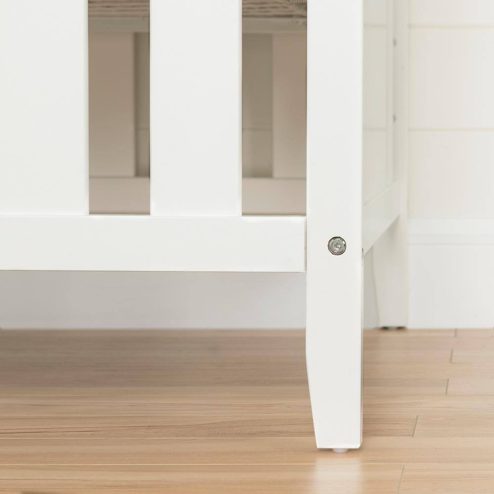 Pure White Scandinavian Convertible Wood Crib