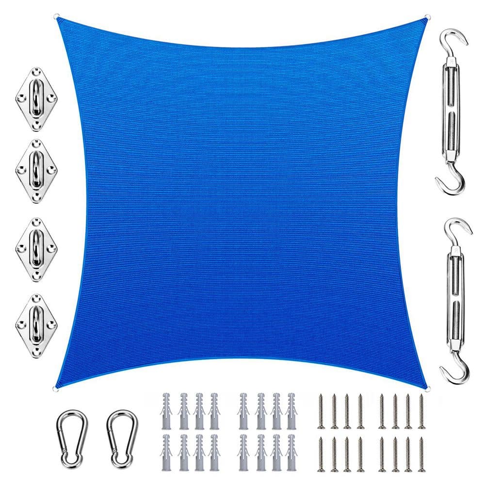 14 ft. x 18 ft. Rectangle Sun Shade Sail with Hardware Kit-Blue price history on PriceWatchPro