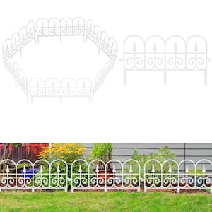 22.8 in. H x 13.1 in. W Euro Metal Fence White (Set of 12)